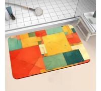 Alfombra de Baño Antideslizante Absorbente Rainbow 120x170cm Alfombrilla Ducha Suave de Secado Rápido, Piedra Diatomita Alfombra Baño, Bath Mat para Puerta Cocina Recibidor y Lavandería 16-1082