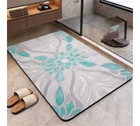 Alfombra de Baño Antideslizante, Alfombra Diatomita Baño, Súper Absorbente Alfombras Ducha, Secado Rapido Felpudo Entrada Casa, Alfombrilla Piedra para Cocina Bañera, Tapete Fun 40x60cm 3-1084