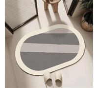 Alfombra de Baño Antideslizante, Alfombra Diatomita Baño, Súper Absorbente Alfombras Ducha, Secado Rapido Felpudo Entrada Casa, Alfombrilla Piedra para Cocina Bañera, Tapete Impression 70x120cm 3-916