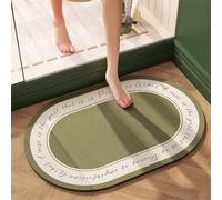 Alfombra de Baño Antideslizante, Alfombra Diatomita Baño, Súper Absorbente Alfombras Ducha, Secado Rapido Felpudo Entrada Casa, Alfombrilla Piedra para Cocina Bañera, Tapete Grass 60x90cm 3-988