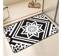 Alfombra de Baño Antideslizante Alfombrilla Baño Diatomita Lavable a Máquina 160x230cm, Alfombra Cocina Súper Absorbente Alfombras Cocina de Secado Rápido, Rug Entrada Bañera Ducha Classical 7-294