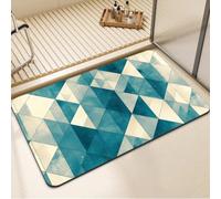 Alfombra de Baño Antideslizante, Alfombrilla Baño Diatomita Lavable a Máquina 50x80cm, Alfombra Cocina Súper Absorbente, Alfombras Cocina de Secado Rápido, Rug para Entrada, Bañera y Ducha Teal 7-1241