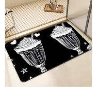 Alfombra de Baño Antideslizante, Alfombrilla Baño Diatomita Lavable a Máquina 80x150cm, Alfombra Cocina Súper Absorbente, Alfombras Cocina de Secado Rápido, Rug para Entrada Bañera Ducha Doodles 7-500