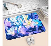 Alfombra de Baño Antideslizante de Diatomita 100x160cm, Alfombras de Entrada, Alfombra Ducha Súper Absorbente de Piedra de Secado Rápido, Bath Mat Lavable para Puerta Bañera Cocina Funny 2-1382