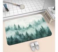 Alfombra de Baño Antideslizante de Diatomita 50x80cm, Alfombras de Entrada, Alfombra Ducha Súper Absorbente de Piedra de Secado Rápido, Bath Mat Lavable para Puerta Bañera Cocina Watercolor 2-334