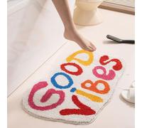 Alfombra de baño antideslizante Good Vibe con microfibra ultrasuave y respaldo antideslizante para evitar resbalones y absorber la humedad (1)