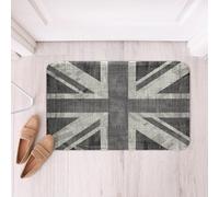 Alfombra de baño con bandera del Reino Unido, alfombra de área Union Jack, alfombra de baño antideslizante, para niños y adultos, geométrica, suave, lavable a máquina, dormitorio, sala de estar,