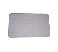 MSV - Alfombra de baño de Microfibra Pebble - Absorbente y Antideslizante - 50 x 80 cm - Gris Claro - Suave, cómoda y de Secado rápido - Ideal para baño y Ducha