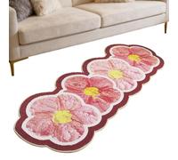 Alfombra de baño con estampado de flores,Tapete antideslizante de 120x50 cm,Alfombra para Ducha Absorbente y Lavable - para Cocina, Dormitorio, Salón, Suelo, Decoración de Interior, Entrada de Hogar