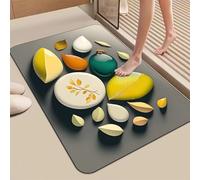 Alfombra de baño con estampado de guijarros 3D, alfombrillas de baño antideslizantes de secado rápido, absorbentes, alfombra de baño de secado rápido frente al fregadero de la cocina(I,40*60cm)