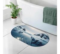 Alfombra de baño con estampado de Península Antártica, alfombra de baño de tierra de diatomeas, alfombrillas de baño súper absorbentes, alfombra antideslizante para bañera y ducha, alfombrilla para