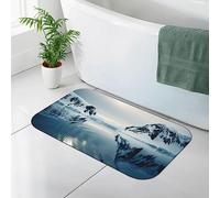 Alfombra de baño con estampado de Península Antártica, alfombra de baño de tierra de diatomeas, alfombrillas de baño súper absorbentes, alfombra antideslizante para bañera y ducha, alfombrilla para