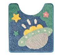Alfombra de baño con forma de nave espacial extraterrestre en forma de U | Alfombra de baño suave para propietarios inquilinos apartamento casa dormitorio hotel baño baño baño