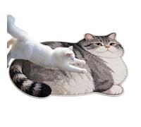 Alfombra de baño con gato - Decoración habitación absorbente antideslizante - Alfombras divertidas gato para baño y suelo - Para interiores de casa, entrada, puerta, ducha, cocina, dormitorio, salón