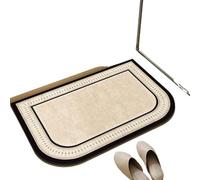 Alfombra De BañO Curva Alfombra de baño semicircular, Fina, Apta for Debajo la Puerta, Secado rápido, Antideslizante, Lavable, con Tejido Absorbente para el Baño(Color 3,60 90cm)