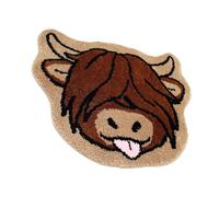 Alfombra de baño de 80 x 80 cm con Bonito Aspecto de Highland Cow Antideslizante | Hygiene Booster Dirt-Resistant No Slip Shower Mat, Good Water Absorption for Bedroom, Living Room