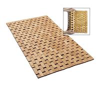 Alfombra De Baño De Bambú Natural, Tapete De Puerta De Madera Alfombra De Baño De Piso De Cocina, Alfombrillas para Ducha Y Bañera, Alfombrilla De Baño De Madera para SPA O Sauna.