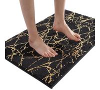 Alfombra de baño de baños 16x24 pulgadas de baño absorbente fuerte con textura dorada sin deslizamiento de secado rápido alfombra de ducha de ducha suave alfombras lavables a máquina gruesa para coci