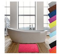 MSV - Alfombra de baño de Microfibra Pebble - Mayor Seguridad - Base Antideslizante - Uso en baño - Público Objetivo: Niños y Personas Mayores - 40 x 60 cm - Color Fucsia