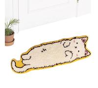 Alfombra de baño de Gato - Adorable Feline Illustration Doormat, Alfombra de baño de, Alfombra Decorativa Suave al Tacto | Cálida solución para Cubrir el Suelo de los niños