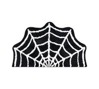 Alfombra de baño de Halloween 2025, antideslizante, alfombra gótica para el hogar, habitación de brujas, área para puerta delantera, dormitorio, cocina, sala de estar, mantas de Navidad (negro, 40 x