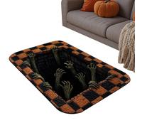 Alfombra de baño de Halloween con diseño gótico antideslizante