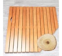 Alfombra de baño de Madera, Alfombrilla de Ducha Antideslizante de Madera Maciza de Cicuta for Interiores y Exteriores, Varios tamaños(50x57cm/20x22.4in)