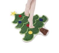 Alfombra de baño de Navidad, alfombra de interior para árbol de Navidad, alfombra para sala de estar, mientras que los colores brillantes y las impresiones vivas crean un ambiente festivo