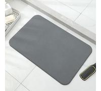 Alfombra de Baño de Piedra Absorbente, Antideslizante, de Diatomita Natural - Hogar, Baño - Dark Grey, 39x60cm