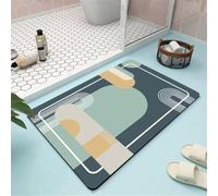 Alfombra de Baño de Piedra Antideslizante 100x160cm Alfombrilla Diatomita Suave Lavable, Súper Absorbente Alfombra Baño Ducha Bañera Secado Rápido, Lavable Stone Bath Mat, Alfombras Summer 5-226