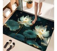 Alfombra de Baño de Piedra Antideslizante 100x160cm Alfombrilla Diatomita Suave Lavable, Súper Absorbente Alfombra Baño Ducha Bañera Secado Rápido, Lavable Stone Bath Mat, Alfombras Dark 5-1177