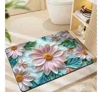 Alfombra de Baño de Piedra Antideslizante 120x170cm Alfombrilla Diatomita Suave Lavable, Súper Absorbente Alfombra Baño Ducha Bañera Secado Rápido, Lavable Stone Bath Mat, Alfombras Summer 5-310