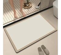 Alfombra de Baño de Piedra Antideslizante 160x230cm Alfombrilla Diatomita Suave Lavable, Súper Absorbente Alfombra Baño Ducha Bañera Secado Rápido, Lavable Stone Bath Mat, Alfombras Nata 5-1370