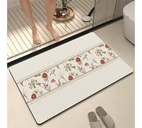 Alfombra de Baño de Piedra Antideslizante 160x230cm Alfombrilla Diatomita Suave Lavable, Súper Absorbente Alfombra Baño Ducha Bañera Secado Rápido, Lavable Stone Bath Mat, Alfombras Nata 5-1373