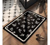 Alfombra de Baño de Piedra Antideslizante 160x230cm Alfombrilla Diatomita Suave Lavable, Súper Absorbente Alfombra Baño Ducha Bañera Secado Rápido, Lavable Stone Bath Mat, Alfombras Dark 5-1010