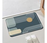 Alfombra de Baño de Piedra Antideslizante 50x80cm Alfombrilla Diatomita Suave Lavable, Súper Absorbente Alfombra Baño Ducha Bañera Secado Rápido, Lavable Stone Bath Mat, Alfombras Summer 5-228