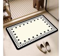 Alfombra de Baño de Piedra Antideslizante 50x80cm Alfombrilla Diatomita Suave Lavable, Súper Absorbente Alfombra Baño Ducha Bañera Secado Rápido, Lavable Stone Bath Mat, Alfombras Anthracite 5-1017