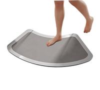 Alfombra de baño de Piedra diatomita, Alfombra baño Curvada Seca 18x35 Pulgadas, Ducha Curva sin Deslizamiento para, alfombras