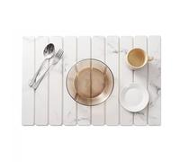 Alfombra de baño de tierra de - Cojín plegable de secado rápido - 40 x 30 cm pequeña alfombra de baño absorbente antideslizante para cuarto de baño, cocina, lavadero, fregadero, spa