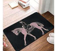 Alfombra De Baño Doma Clásica Jinete De Doma Clásica Caballo 40X60Cm Felpudo Decorativas Absorbente Alfombra Entrada para Puerta Suelos Entrar
