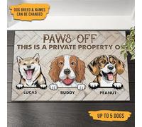 Alfombra De Baño Duradero Felpudo De Bienvenida Suave Alfombra Puerta para Pasillo Interior Trasera Delantera 40X60Cm Quita Las Patas, Este Perro Es De Propiedad Privada