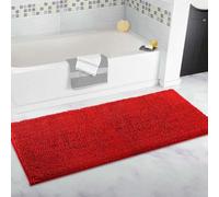 Alfombra de baño extra grande de felpilla suave con respaldo antideslizante, súper absorbente, alfombra larga para baño, color rosa