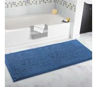 Alfombra de baño extra grande de felpilla suave con respaldo antideslizante, súper absorbente, alfombra larga para baño, color rosa
