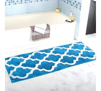 Alfombra de baño grande para ducha de bañera, 45 x 120 cm, extra larga, absorbente de agua, ultra suave, alfombra larga para mesita de noche, pasillo, hotel