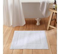 Alfombra de baño lisa de felpa 700 g/m², Scenario. Talla 60 x 60 cm. Color Blanco