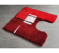 Alfombra De Baño Malaga Color Vino 55x55cm. Altura De Flor: 25mm.