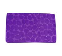 Alfombra de baño msv de espuma con efecto piedras en color violeta 50 x 80 cm