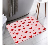 Alfombra De Baño Pareja Enamorada con Un Corazón Rojo Romántico 40X60Cm Tapete Bienvenida Resistente Lavable Alfombra para Suelos Puerta Entrar