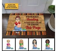 Alfombra De Baño Suave Felpudo De Bienvenida Fácil De Limpiar Tapete para Puerta para Cuarto Jardín Trasera Delantera 40X60Cm Probablemente Leyendo por Favor Espera A Que Termine Esta Página