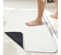 Alfombra de baño, ultra delgada, alfombrilla de baño de goma para baño, secado rápido, antideslizante, lavable a máquina, puerta absorbente, ducha exterior, lavabo